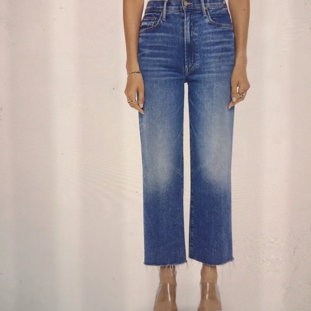 MOTHER Insider Crop Undone Hem Medium Kitty size 26 - Picture 3 of 5